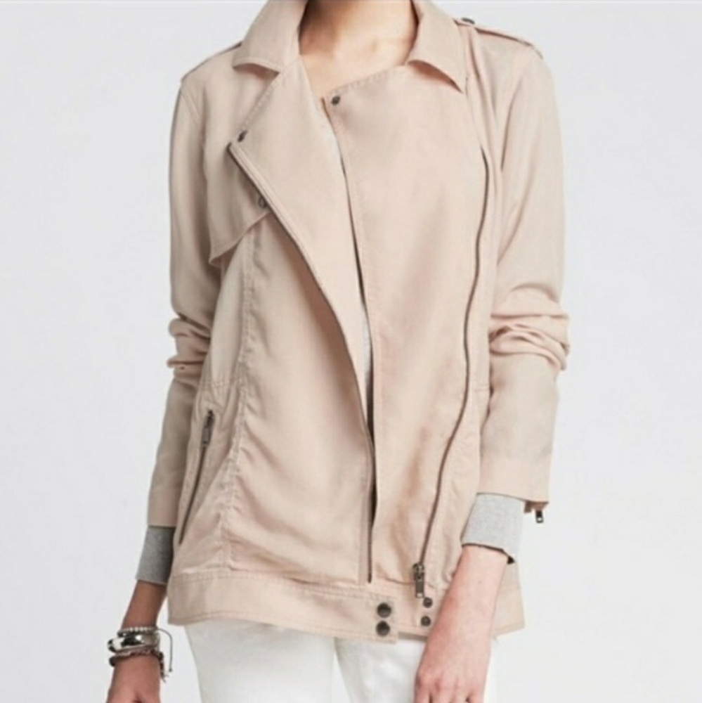 Like new!  Banana Republic Pink Moto Jacket